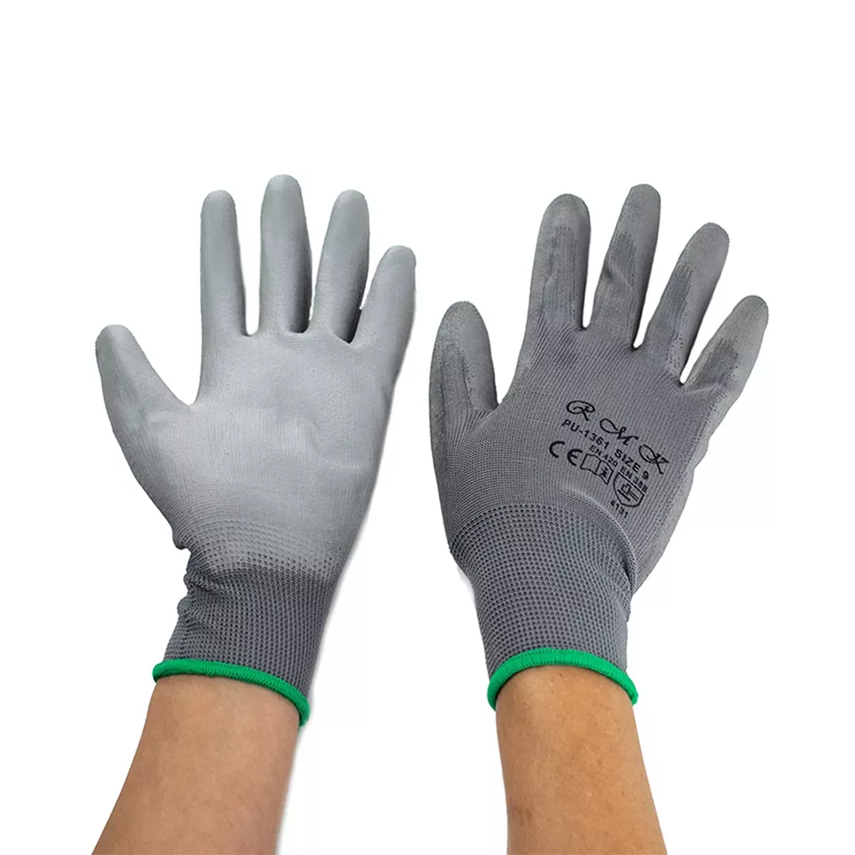 PU-1361 13G РЪКАВИЦИ СИВИ ПОЛИЕСТЕР 9